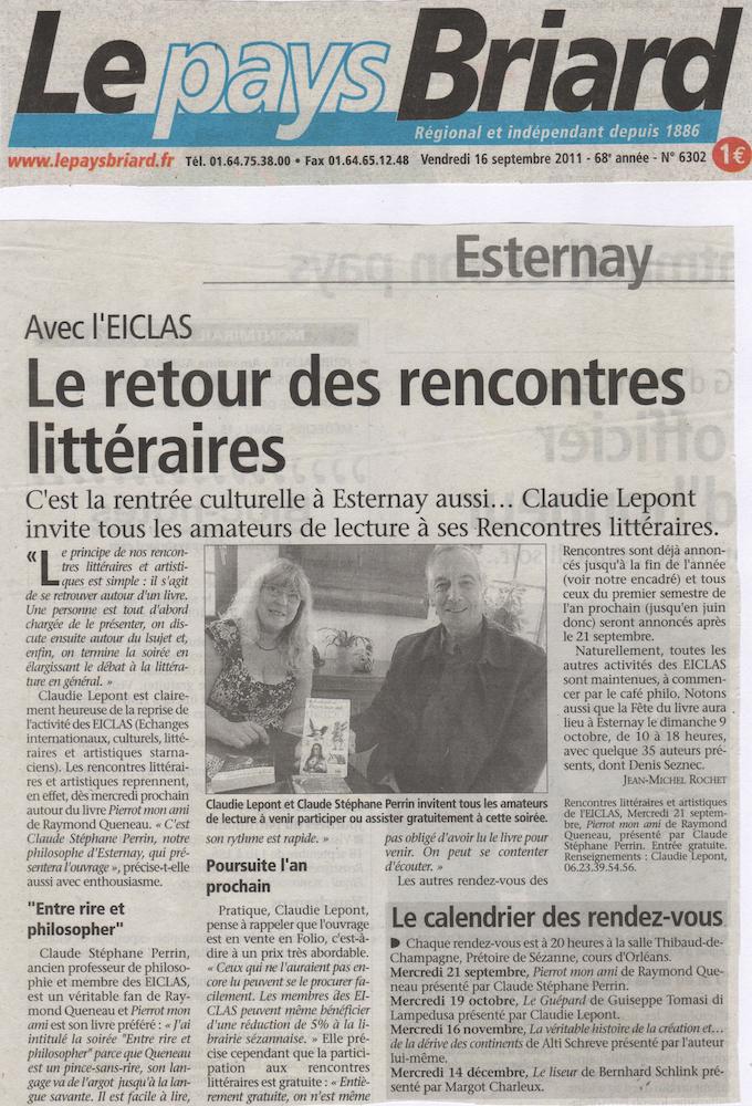 rencontres litteraires Pays Briard